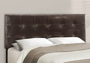 HomeRoots Gray Queen Tufted Upholstered Bed Frame – Elegant Comfort with Solid Wood Support for Stylish Bedrooms Brown 333291