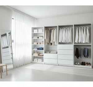 English Elm Prosper Freestanding Walk-In Wood Closet System - Stylish, Durable Storage For Modern Spaces Today! B040S00148-GIGA