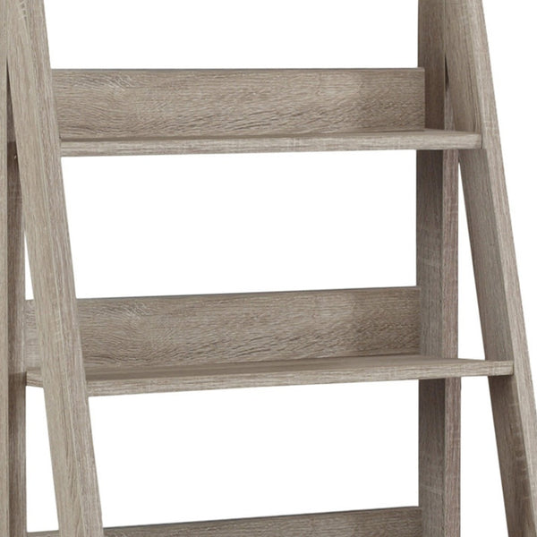 Homeroots 19" Taupe Ladder Desk Dark Taupe  333348