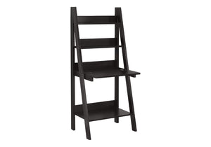 HomeRoots 19" Espresso Ladder Desk - Stylish Compact Workspace with Vertical Storage for Modern Living Spaces Cappuccino 333349