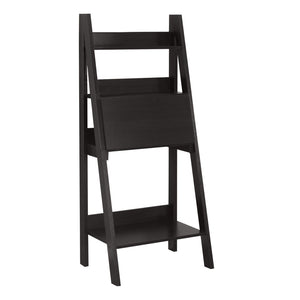 HomeRoots 19" Espresso Ladder Desk - Stylish Compact Workspace with Vertical Storage for Modern Living Spaces Cappuccino 333349