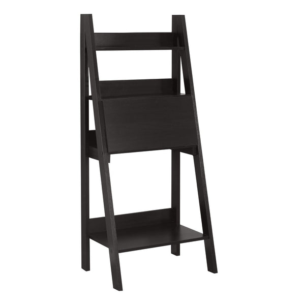 HomeRoots 19" Espresso Ladder Desk - Stylish Compact Workspace with Vertical Storage for Modern Living Spaces Cappuccino 333349