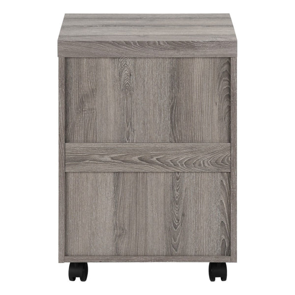 HomeRoots 25" Compact Gray Filing Cabinet – Stylish 3-Drawer Storage Solution for Home and Office Organization Dark Taupe,Black 333352