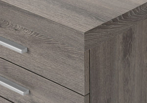 HomeRoots 25" Compact Gray Filing Cabinet – Stylish 3-Drawer Storage Solution for Home and Office Organization Dark Taupe,Black 333352