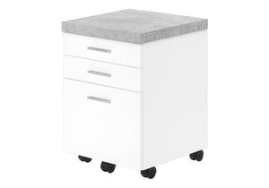 HomeRoots 25" Compact Gray Filing Cabinet – Stylish 3-Drawer Storage Solution for Home and Office Organization White,Black, Grey 333354