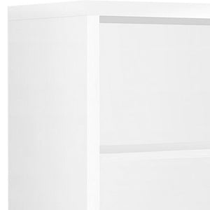 Homeroots White Wood Adjustable Four Tier Bookcase White  333357