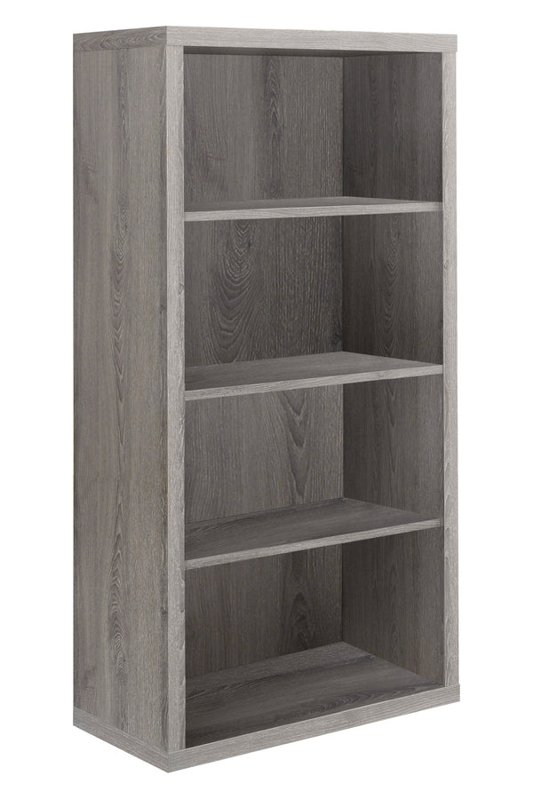 Homeroots 48" Dark Taupe Wood Bookcase Dark Taupe  333358
