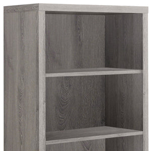 Homeroots 48" Dark Taupe Wood Bookcase Dark Taupe  333358