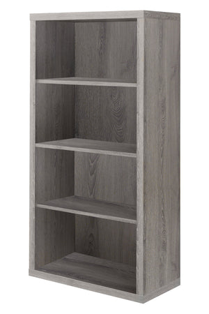 Homeroots 48" Dark Taupe Wood Bookcase Dark Taupe  333358