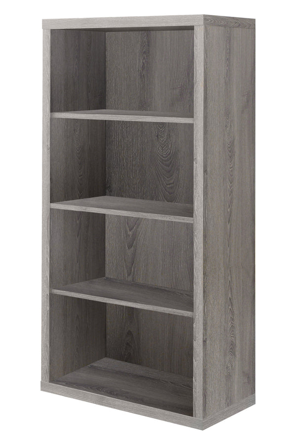 Homeroots 48" Dark Taupe Wood Bookcase Dark Taupe  333358