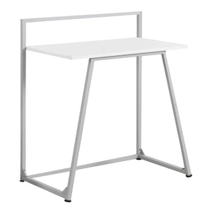 Homeroots 18" White And Gray Computer Desk   333374