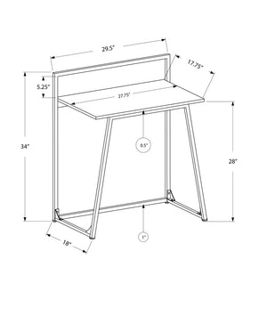 HomeRoots 18" White and Gray Computer Desk - Modern Minimalist Design for Stylish Home Office Workspace Upgrade 333374