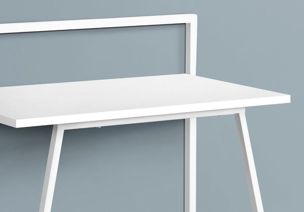 HomeRoots 18" White and Gray Computer Desk - Modern Minimalist Design for Stylish Home Office Workspace Upgrade 333374