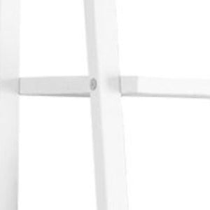 HomeRoots 18" Sleek White Writing Desk – Space-Saving Tall Ladder Design for Modern Home Offices & Studies 333397