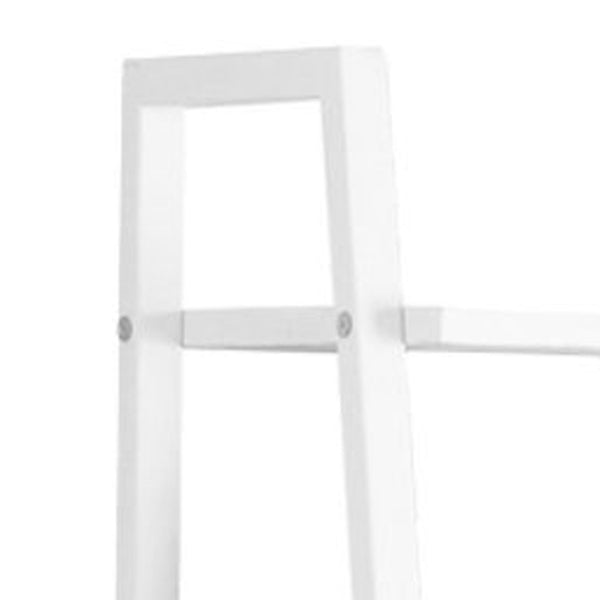HomeRoots 18" Sleek White Writing Desk – Space-Saving Tall Ladder Design for Modern Home Offices & Studies 333397