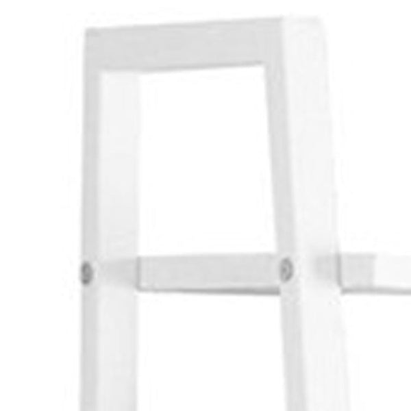 HomeRoots 18" Sleek White Writing Desk – Space-Saving Tall Ladder Design for Modern Home Offices & Studies 333397