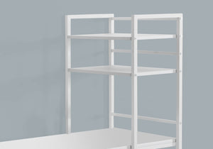 HomeRoots 19" Elegant Computer Desk with Integrated Bookcase for Home Offices and Modern Workspaces White 333398