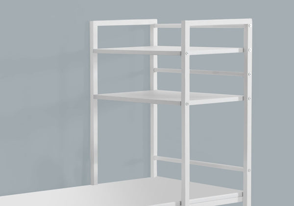HomeRoots 19" Elegant Computer Desk with Integrated Bookcase for Home Offices and Modern Workspaces White 333398
