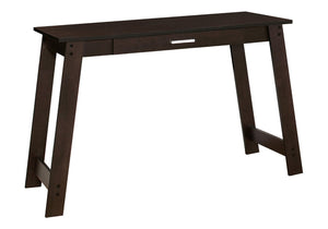 HomeRoots 18" Brown Computer Desk - Classic Design for Professional Workspaces with Hidden Storage Solutions Cappuccino 333402