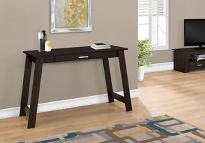 HomeRoots 18" Brown Computer Desk - Classic Design for Professional Workspaces with Hidden Storage Solutions Cappuccino 333402