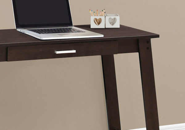 HomeRoots 18" Brown Computer Desk - Classic Design for Professional Workspaces with Hidden Storage Solutions Cappuccino 333402