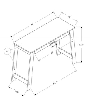 HomeRoots 18" Brown Computer Desk - Classic Design for Professional Workspaces with Hidden Storage Solutions Dark Taupe 333403