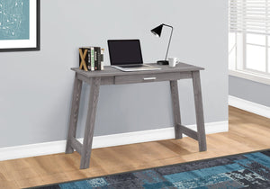 HomeRoots 18" Brown Computer Desk - Classic Design for Professional Workspaces with Hidden Storage Solutions Grey 333404