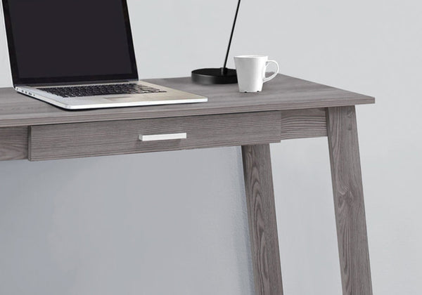 HomeRoots 18" Brown Computer Desk - Classic Design for Professional Workspaces with Hidden Storage Solutions Grey 333404