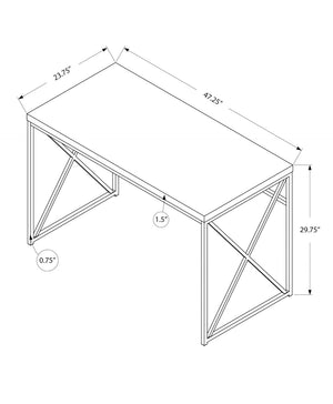 HomeRoots 24" Taupe and Silver Computer Desk – Elegant Design, Spacious Work Surface, Perfect for Home Office or Workspace 333407