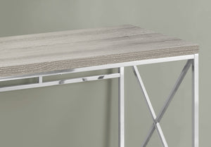Homeroots 24" Taupe And Silver Computer Desk   333407