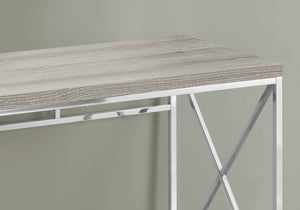 HomeRoots 24" Taupe and Silver Computer Desk – Elegant Design, Spacious Work Surface, Perfect for Home Office or Workspace 333407