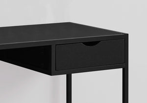 HomeRoots 20" Computer Desk for Home Office - Sleek Design, Durable Construction & Convenient Storage Drawer Black 333416