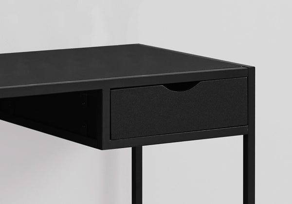 HomeRoots 20" Computer Desk for Home Office - Sleek Design, Durable Construction & Convenient Storage Drawer Black 333416