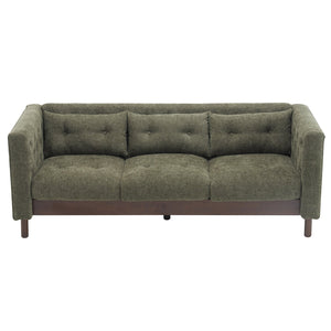 English Elm Christopher Knight Home® - 78" Upholstered Sofa with Tufted Linen-Like Fabric, Deep 19" Seat, Sturdy Rubber Wood Legs, 900lb Capacity Dark Green N763P243921F