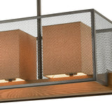 Crossbeam 35'' Wide 3-Light Linear Chandelier - Oil Rubbed Bronze 33346/3 Elk Lighting