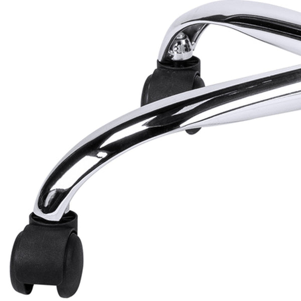 Homeroots White And Silver Adjustable Swivel Fabric Rolling Office Chair White Foam 333468