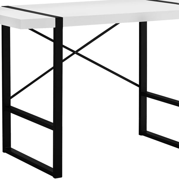 Homeroots 24" White And Black Computer Desk   333473