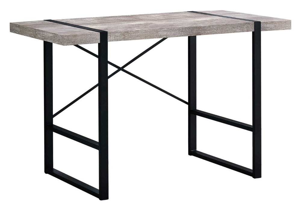 HomeRoots 24" Taupe and Black Computer Desk - Stylish, Durable Workspace Solution for Home & Office Use 333474