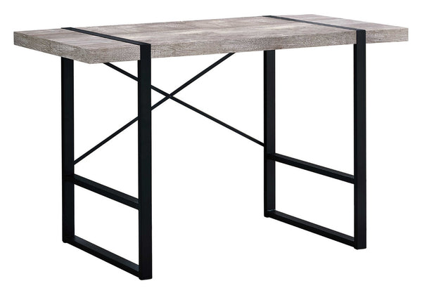 HomeRoots 24" Taupe and Black Computer Desk - Stylish, Durable Workspace Solution for Home & Office Use 333474