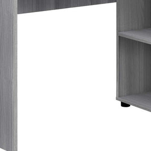 Homeroots 34" Gray L Shape Computer Desk With Two Drawers Grey  333481