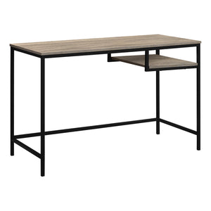Homeroots 22" Taupe And Black Computer Desk Dark Taupe,Black  333491