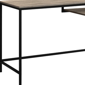 Homeroots 22" Taupe And Black Computer Desk Dark Taupe,Black  333491