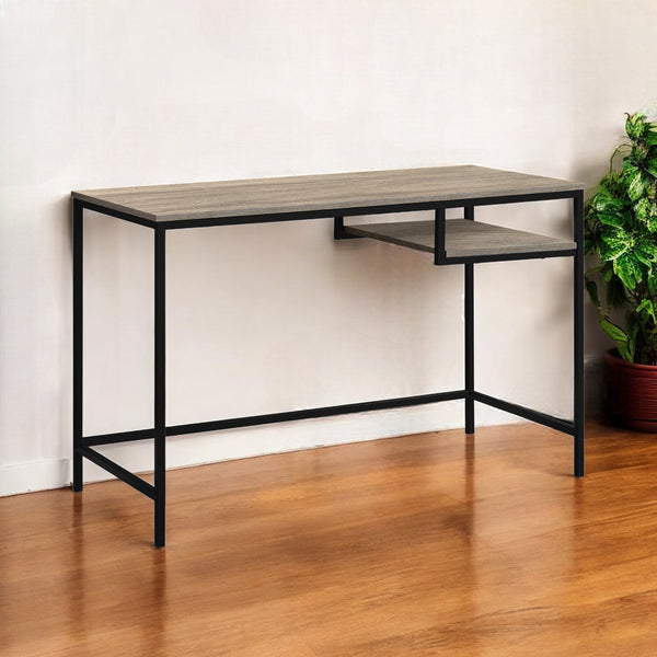 Homeroots 22" Taupe And Black Computer Desk Dark Taupe,Black  333491