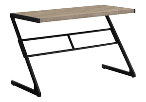 HomeRoots 22" Modern Computer Desk for Home Office – Stylish Workspace Solution with Durable Design & Compact Footprint Dark Taupe,Black 333493