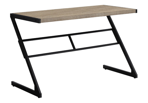 HomeRoots 22" Modern Computer Desk for Home Office – Stylish Workspace Solution with Durable Design & Compact Footprint Dark Taupe,Black 333493