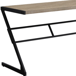 Homeroots 22" Taupe And Black Computer Desk Dark Taupe,Black  333493