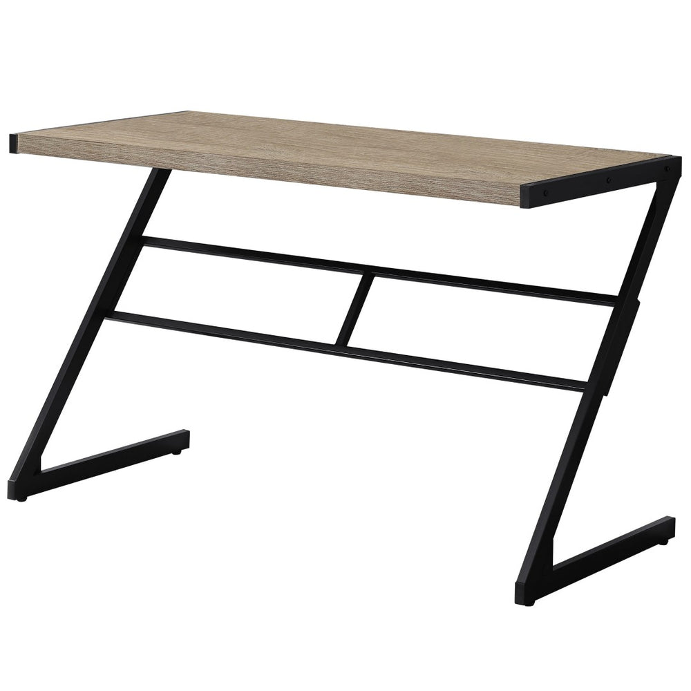HomeRoots 22" Modern Computer Desk for Home Office – Stylish Workspace Solution with Durable Design & Compact Footprint Dark Taupe,Black 333493