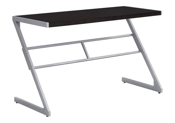 HomeRoots 22" Modern Computer Desk for Home Office – Stylish Workspace Solution with Durable Design & Compact Footprint Cappuccino,Silver 333494
