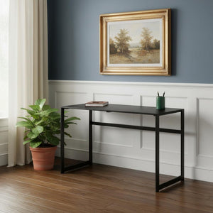 HomeRoots 22" Glass Computer Desk - Sleek, Durable Design for Modern Workspaces, Ideal for Home & Office Use Black,Black 333496