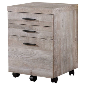 Homeroots 17.75" X 18.25" X 25.25" Taupe Particle Board 3 Drawers  Filing Cabinet Taupe Particleboard 333503